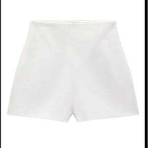 Zara white high waisted shorts